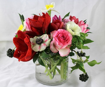 Valentine's Spring Vase  |  Periwinkle Flowers Toronto